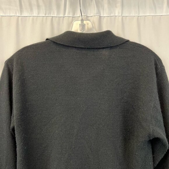 Ndstry Womens Cardigan Sweater Black Long Sleeve Collar Tight Knit Button Up XS - Picture 5 of 10